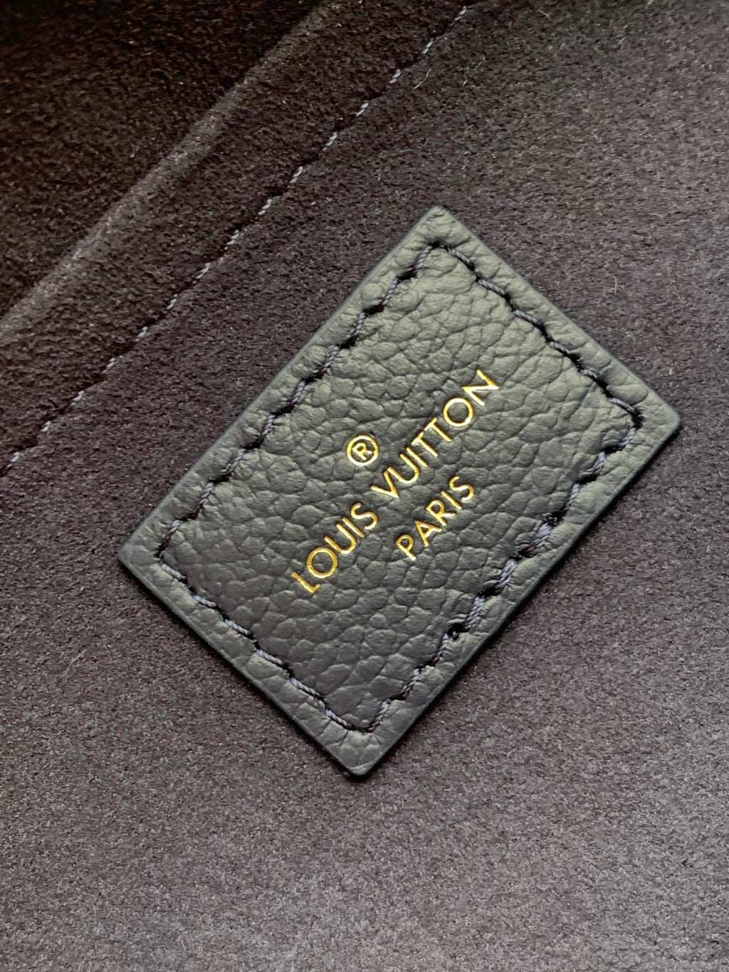 LOUIS VUITTON LV 25S ONTHEGO EAST WEST BAG 25 IN NAVY BLUE CALFSKIN MONOGRAM EMPREINTE