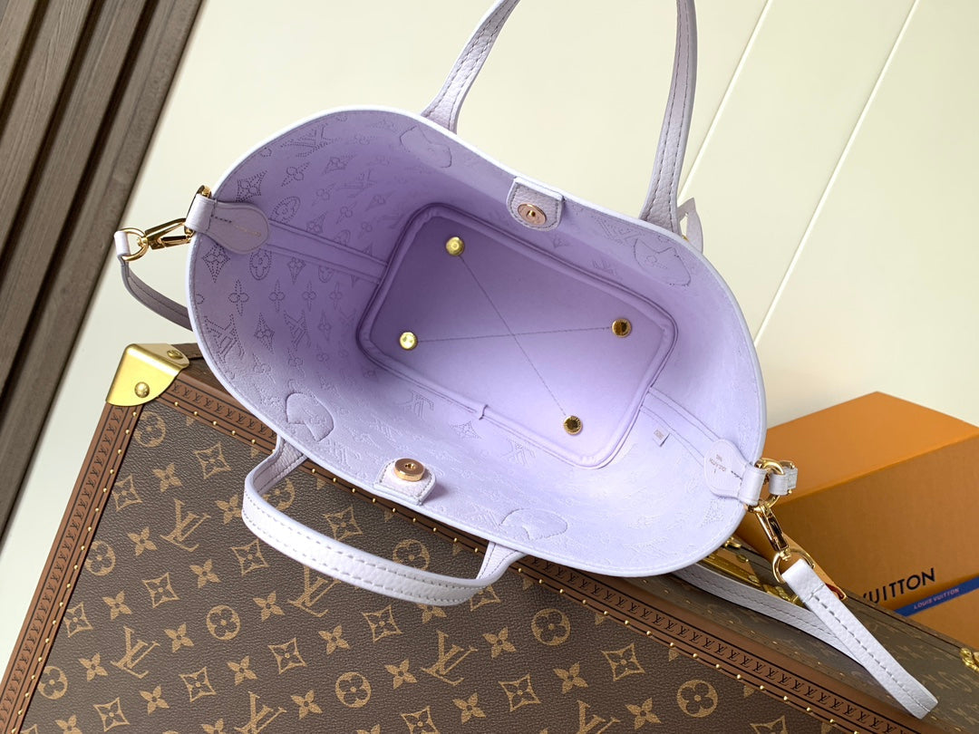 LOUIS VUITTON LV 25S BLOSSOM BAG 20 IN MISTY PURPLE CALFSKIN GOLD HARDWARE