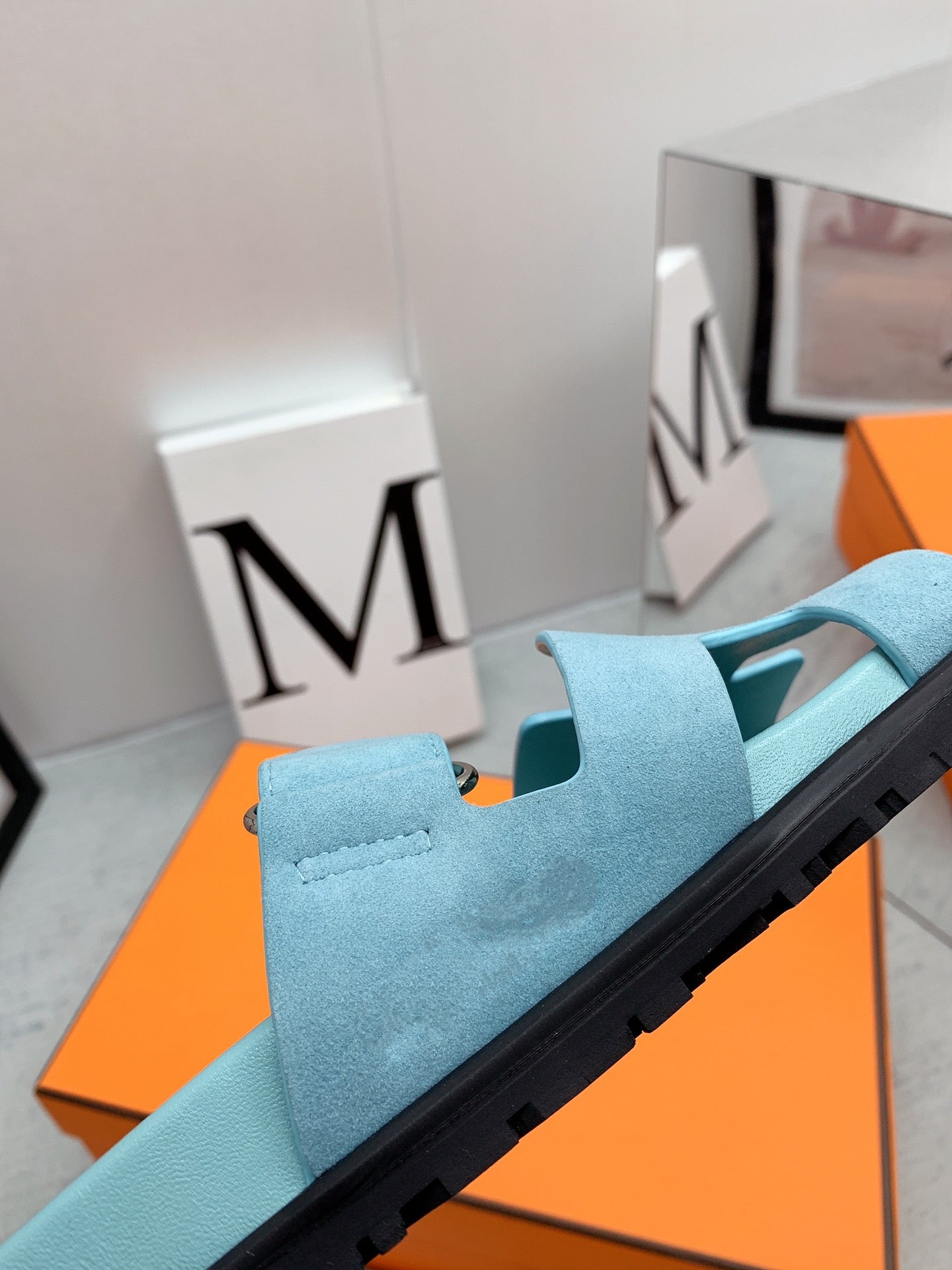 HERMES Chypre Sandal Light Blue