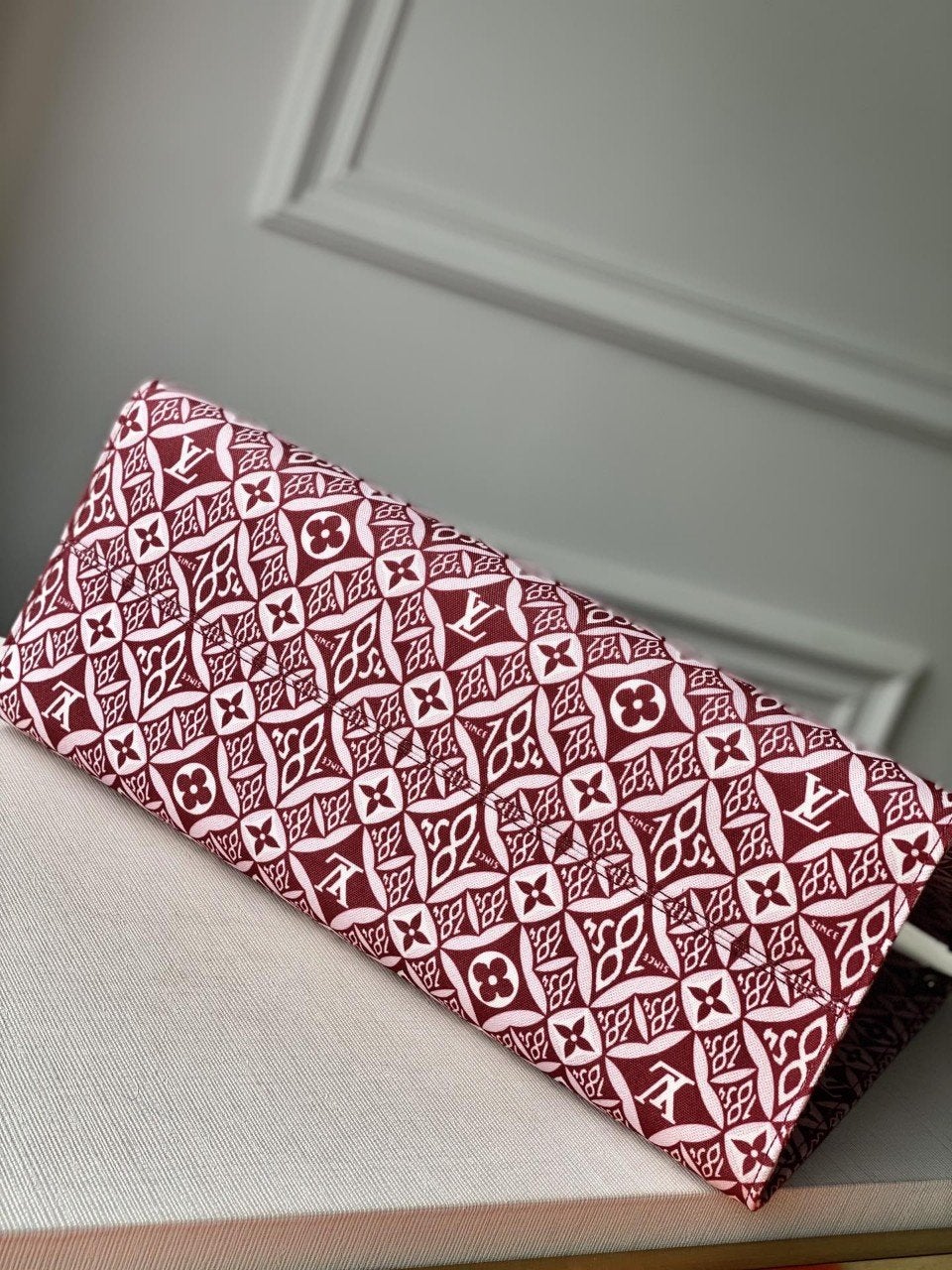 LOUIS VUITTON LV SINCE 1854 ONTHEGO GM BORDEAUX RED TEXTILE