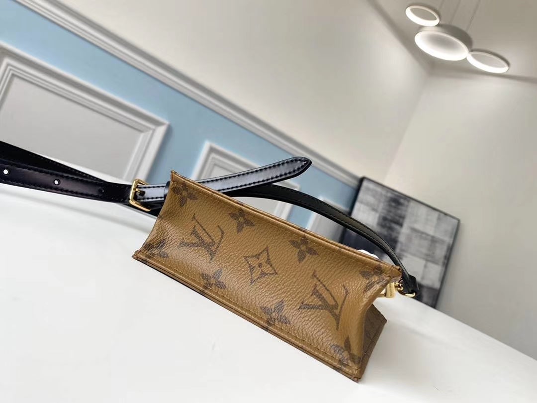 LOUIS VUITTON LV PETIT SAC PLAT MONOGRAM COATED CANVAS
